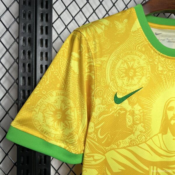 2024 Brazil Christ Yellow Goalkeeper Special Jersey - Image 4