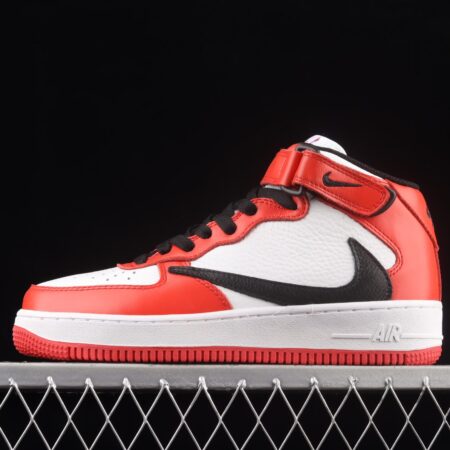NIKE Air Force 1x 07 Mid Chicago color backhook Zhongbang casual board shoes 804609-160