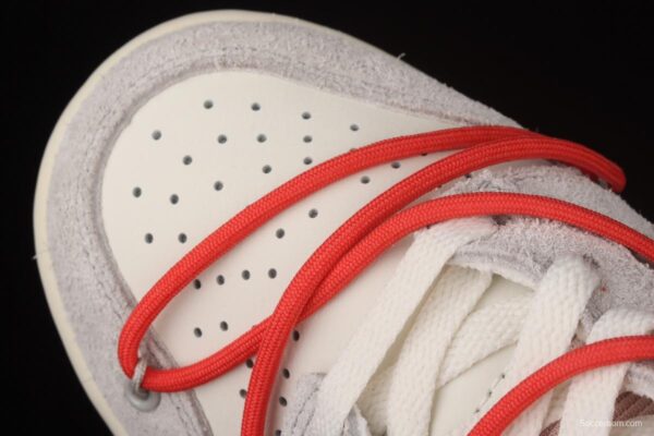 OFF-White x NIKE DUNK Low 12 of 50 OW suede SB buckle rebound fashion casual board shoes DJ0950-118 - Image 10