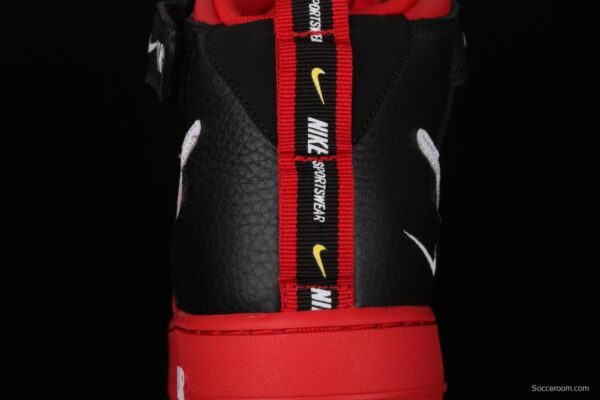 NIKE Air Force 1 Mid'07 Lv8 red and black OW letter casual board shoes 804609-605 - Image 5