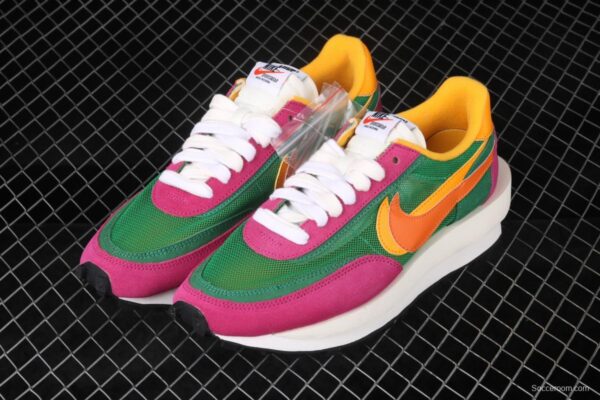 Sacai x NIKE LVD Waffle Daybreak co-signed catwalk style net gauze leather splicing double hook Swoosh running shoes BV0073-301 - Image 7