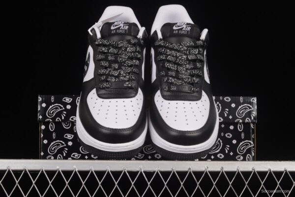 NIKE Air Force 1'07 Low Black and White Cashew Flower Low Casual Sneakers XM6389-316 - Image 12