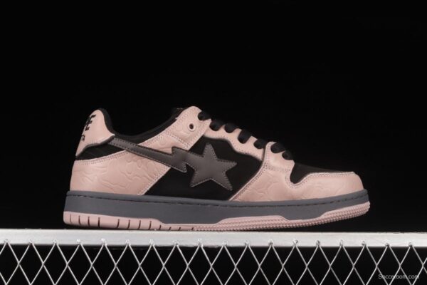 Human MAdidase Bape Sta Sk8 To Nigo trend godfather Nigo brand ape head classic skateboard shoes leisure sports board shoes 1G801009I black powder - Image 15