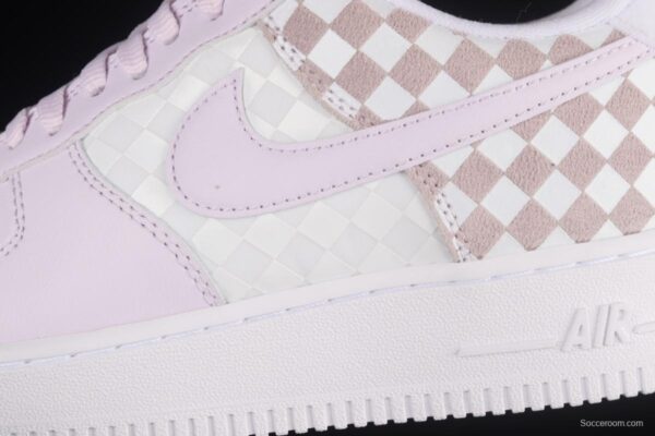 NIKE Air Force 1x 07 Low chessboard white and purple low-top casual board shoes CJ9700-500 - Image 7