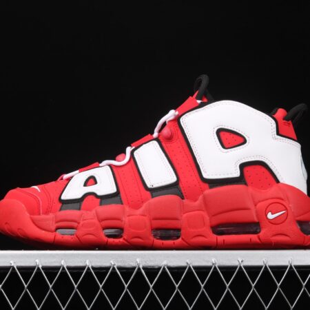 NIKE Air More Uptempo 96 QS Hoop Pack Pippen original series classic high street leisure sports culture basketball shoes red, white and black bull CD9402-600