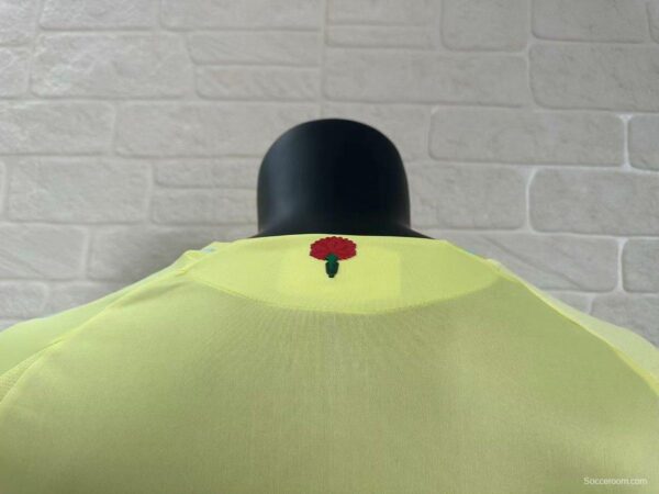 Player Version 2024 Spain Away Yellow Long Sleeve Jersey - Image 4