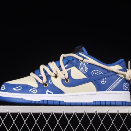 NIKE DUNK Low Retro beige lightning blue retro cashew flower deconstruction shoelace SB buckle shredded backboard fashion leisure board shoes DD1391-001