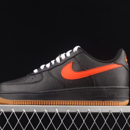 NIKE Air Force 1y07 Low raw rubber black and red litchi pattern low-top casual board shoes AA4082-001