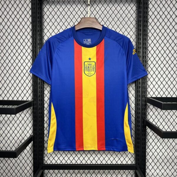2024 Spain Euro Blue/Red/Yellow Pre-match Training Jersey - Image 8