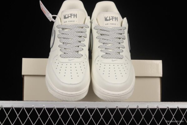 Kith x NIKE Air Force 1'07 Low Rice Silver New York Limited Starry Low-Top Casual Sneakers NY2022-017 - Image 13