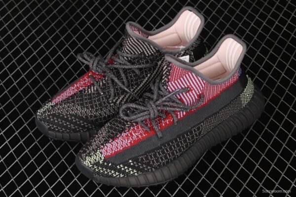 Adidas Yeezy Boost 350V2 Yecheil FW5190 Darth Coconut 350 second generation hollowed-out splicing colorful all-star color BASF Boost original - Image 11