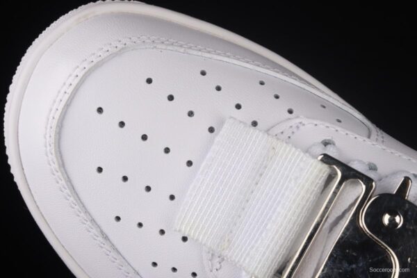 NIKE Air Force 1x07 Low metal silver hook low-top casual board shoes 315122-111, - Image 9