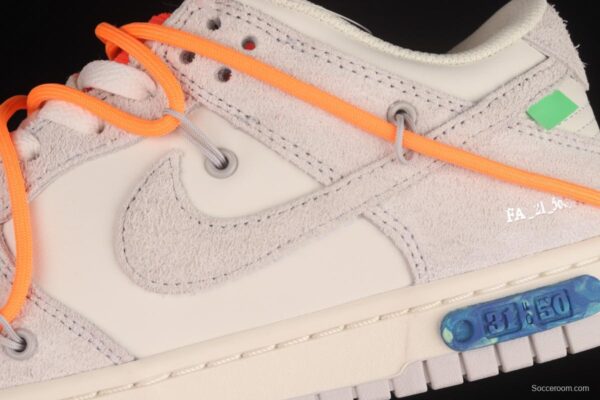 OFF-White x NIKE DUNK Low OW suede SB buckle rebound fashion casual board shoes DJ0950-116, - Image 7