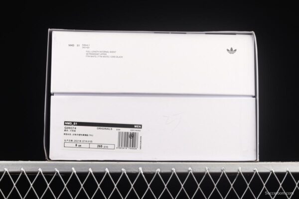 Adidas NMD shoes 1 Edition Cloud White running shoes G09374 socks cover type sports casual running shoes - Image 11