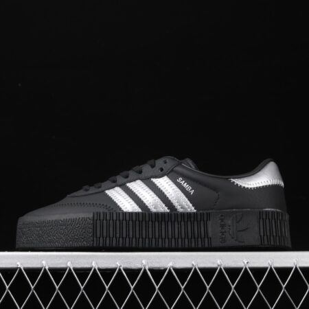Adidas Sambarose EE4682 clover retro black silver thick-soled high board shoes