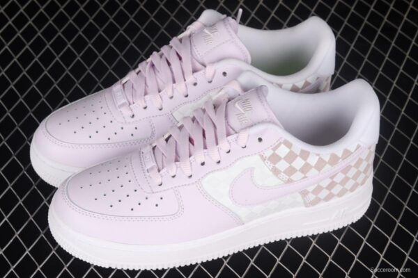 NIKE Air Force 1x 07 Low chessboard white and purple low-top casual board shoes CJ9700-500 - Image 10