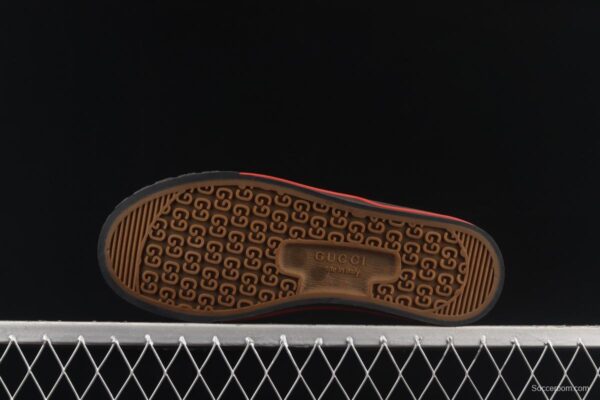 Gucci Tennis 1977 Print Sneaker official website with the same high-top canvas printed retro leisure sports shoes - Image 13