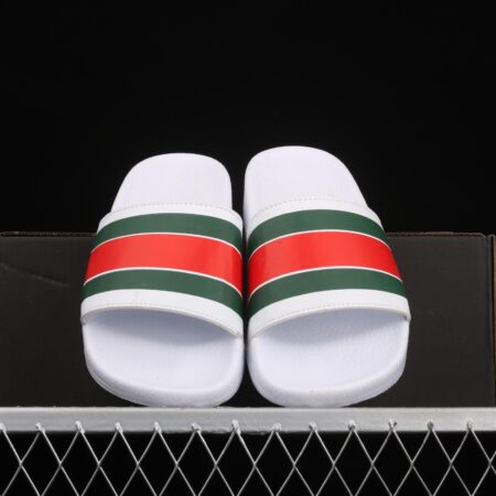 Gucci summer trend couple casual slippers white, green and red