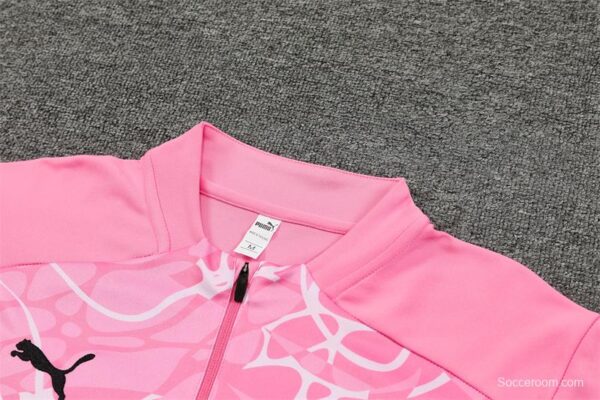 24/25 Manchester City Pink Half Zipper Jacket+Long Pants - Image 13