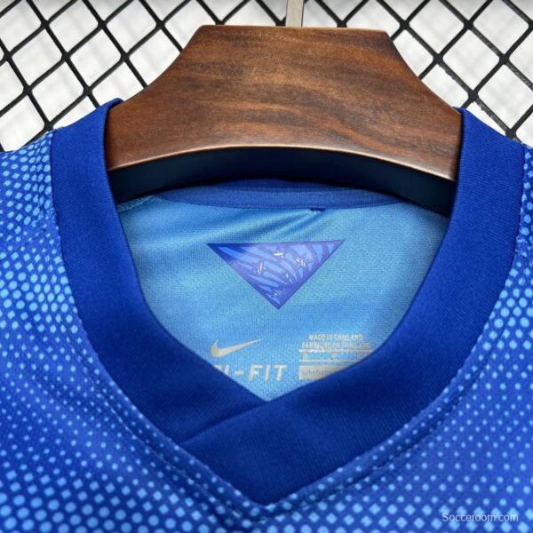 Retro 2014 Brazil Away Blue Jersey - Image 3