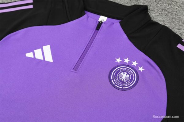 2024 Germany Purple Half Zipper Jacket+Long Pants - Image 5