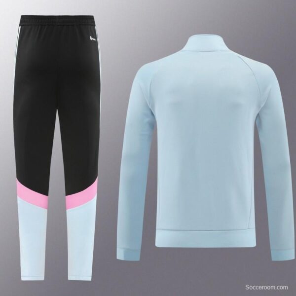 24/25 Juventus Light Blue/Black Full Zipper Jacket +Long Pants - Image 13