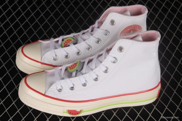 Converse Chuck 70 Hi Fruit Platter Watermelon Red High Top Casual Sneakers A02297C - Image 11