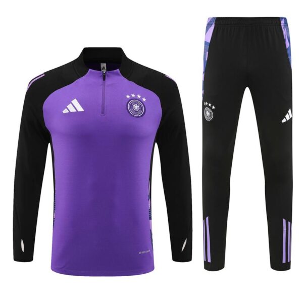 2024 Germany Purple Half Zipper Jacket+Long Pants - Image 19