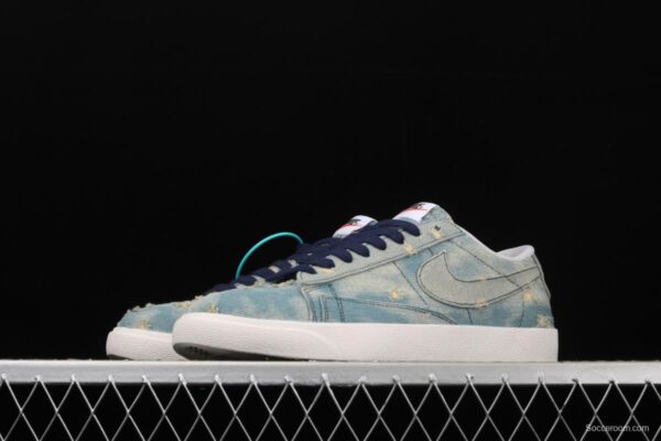 Levi's Strauss x NIKE Blazer Low Trail Blazers hole-breaking jeans low-side leisure sports board shoes 905345-403 - Image 14