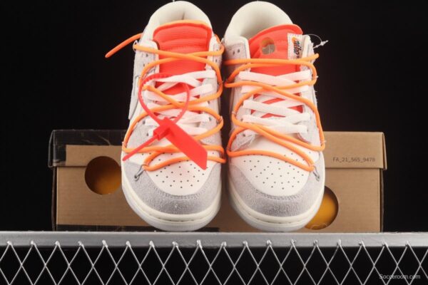 OFF-White x NIKE DUNK Low OW suede SB buckle rebound fashion casual board shoes DJ0950-116, - Image 13