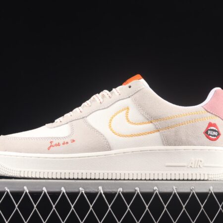 NIKE Air Force 1 Low Sail lipstick embroidered low-top casual board shoes DQ7656-100