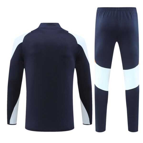24/25 Real Madrid White/Navy Half Zipper Jacket+Long Pants - Image 16