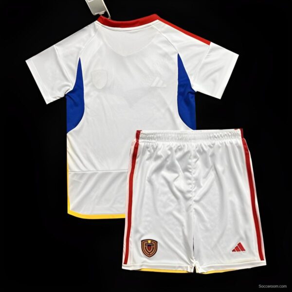 2024 Kids Venezuela Copa America Away White Jersey - Image 2