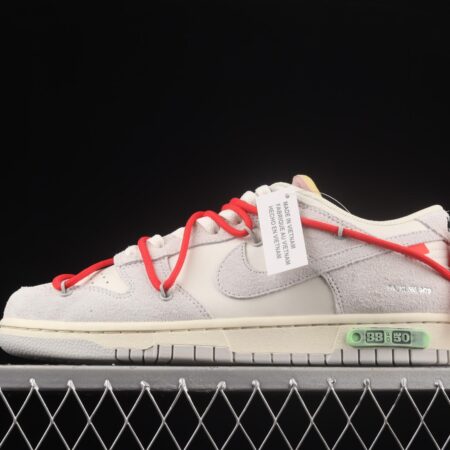OFF-White x NIKE DUNK Low OW white gray leisure sports skateboard shoes DJ0950-118