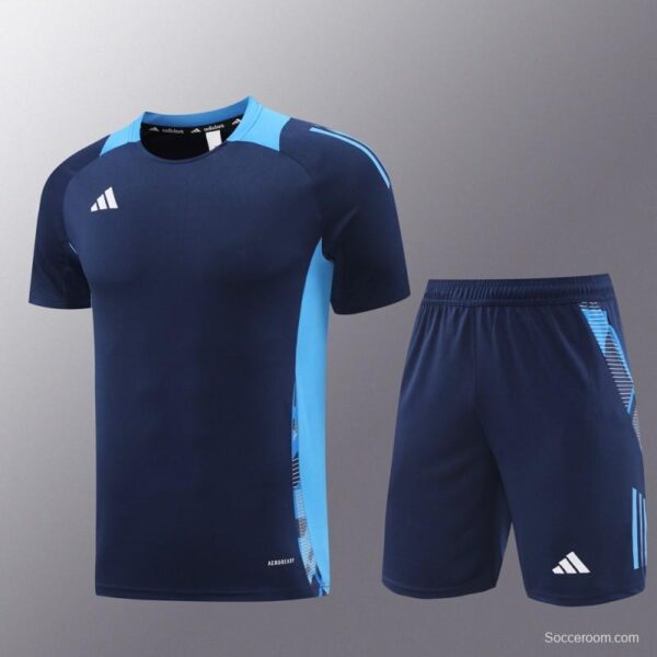 24/25 Adidas Navy Short Sleeve Jersey+Shorts - Image 14