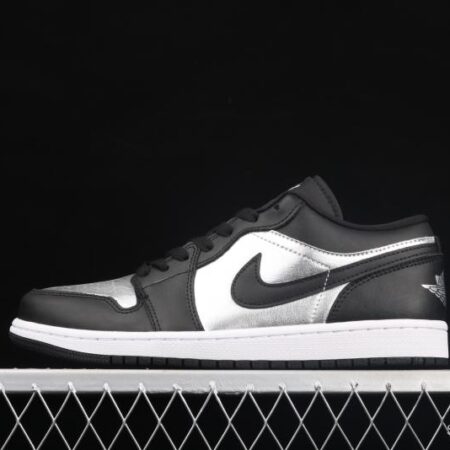 Air Jordan 1 Low low-top black silver culture leisure sports shoes DA5551-001
