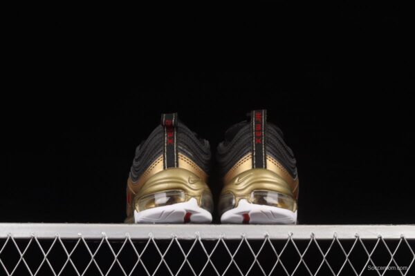 NIKE Air Max 97 SE bullet black gold matching air cushion running shoes AQ4137-200 - Image 13