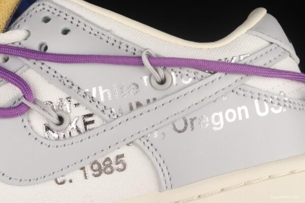 OFF-White x NIKE DUNK Low OW gray SB buckle rebound fashion casual board shoes DM1602-107 - Image 8