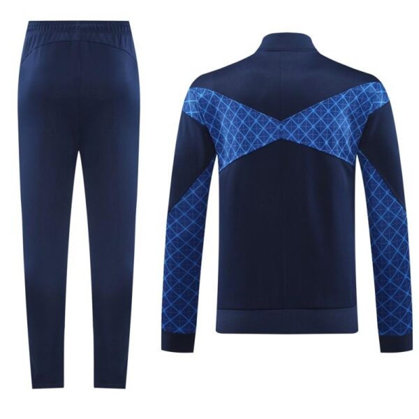 24/25 PSG Blue Grid Pattern Full Zipper Jacket +Long Pants - Image 14