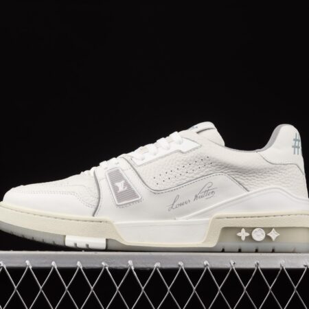 Authentic LV 2021ss early spring fashion catwalk sneakers 400N White