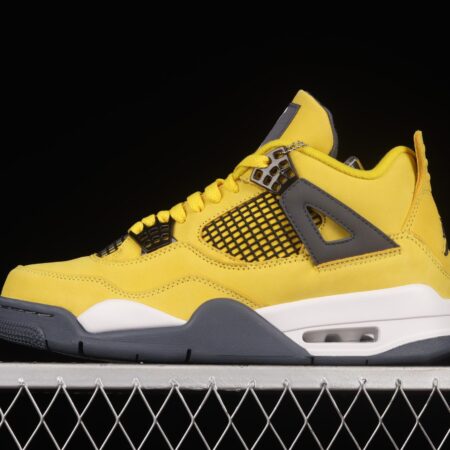 Air Jordan 4 Retro Lightning duplicates white and yellow electric letter CT8527-700