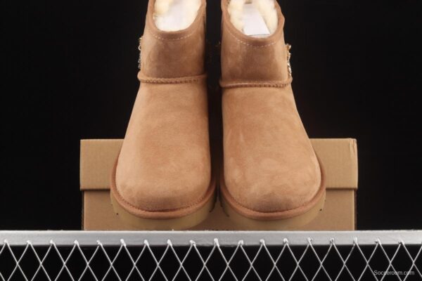 UGG Mini Bailey Button II outdoor snow boots in metal chain 1123668 - Image 9