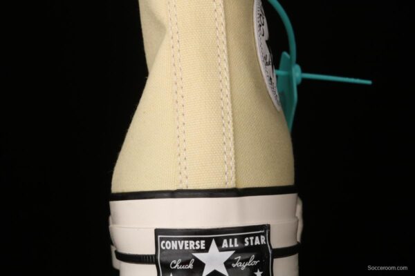 Converse 70s spring new color environmental protection cream yellow high top leisure board shoes 170795C - Image 6