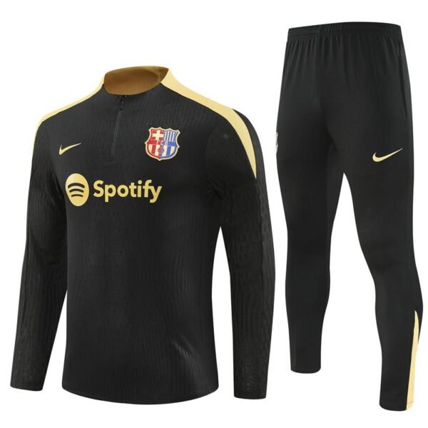 24/25 Barcelona Black Half Zipper Jacket+Long Pants - Image 17