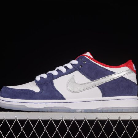 NIKE SB DUNK Low Prm QS Paris BMW Gold and Silver Hook Casual Sneakers 839685-416