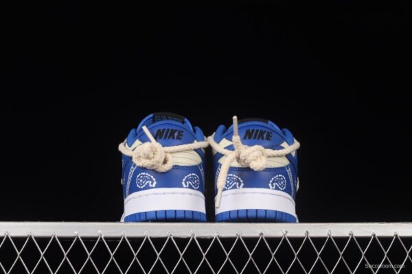 NIKE DUNK Low Retro beige lightning blue retro cashew flower deconstruction shoelace SB buckle shredded backboard fashion leisure board shoes DD1391-001 - Image 13