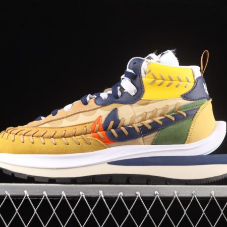 Jean Paul Gaultier x Sacai x NIKE VaporWaffle Sesame tripartite cooperation classic waffle stitching running shoes DH9186-200