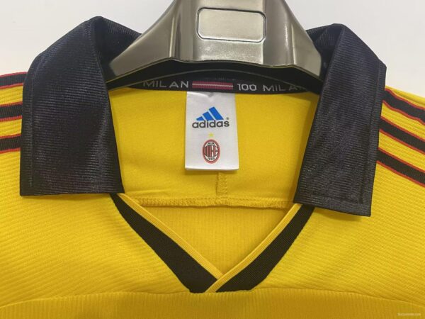 Retro 99/00 AC Milan Away Yellow Jersey - Image 5