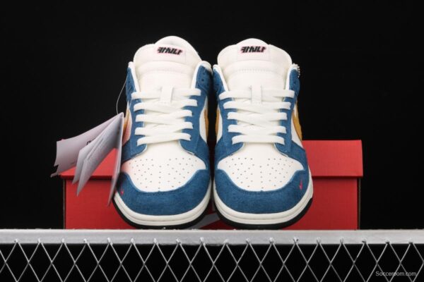 Kasina x NIKE SB DUNK Low co-signed blue and yellow retro low-top leisure sports skateboard shoes CZ6501-100 - Image 11