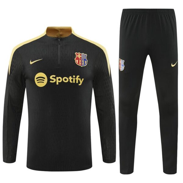 24/25 Barcelona Black Half Zipper Jacket+Long Pants - Image 19